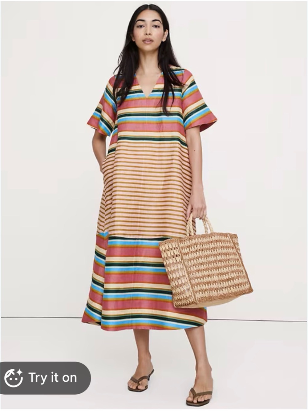 Trapeze linen dress from Banana Republic